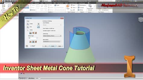 inventor sheet metal cone|inventor sheet metal tutorial.